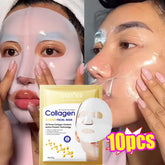 10PCS Collagen Facial Mask – Hydrating & Firming Care