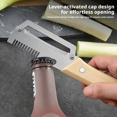 Stainless Steel Vegetable Peeler – Wooden Handle Kitchen Tool
