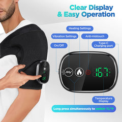 Heated Shoulder Massager Belt – Smart Vibration Therapy