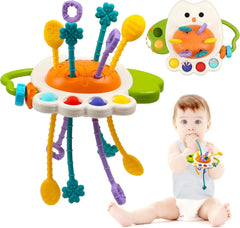 Baby Sensory Pull String Toy – Montessori Learning & Teething Toy