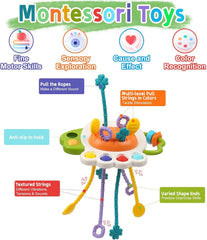 Baby Sensory Pull String Toy – Montessori Learning & Teething Toy