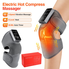 Electric Knee Massager – Heating & Vibration Therapy Brace