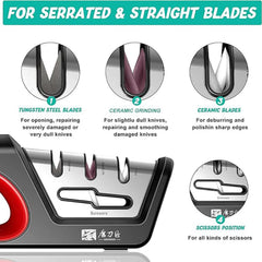 4-in-1 Kitchen Knife Sharpener – Multi-Function Sharpening Tool