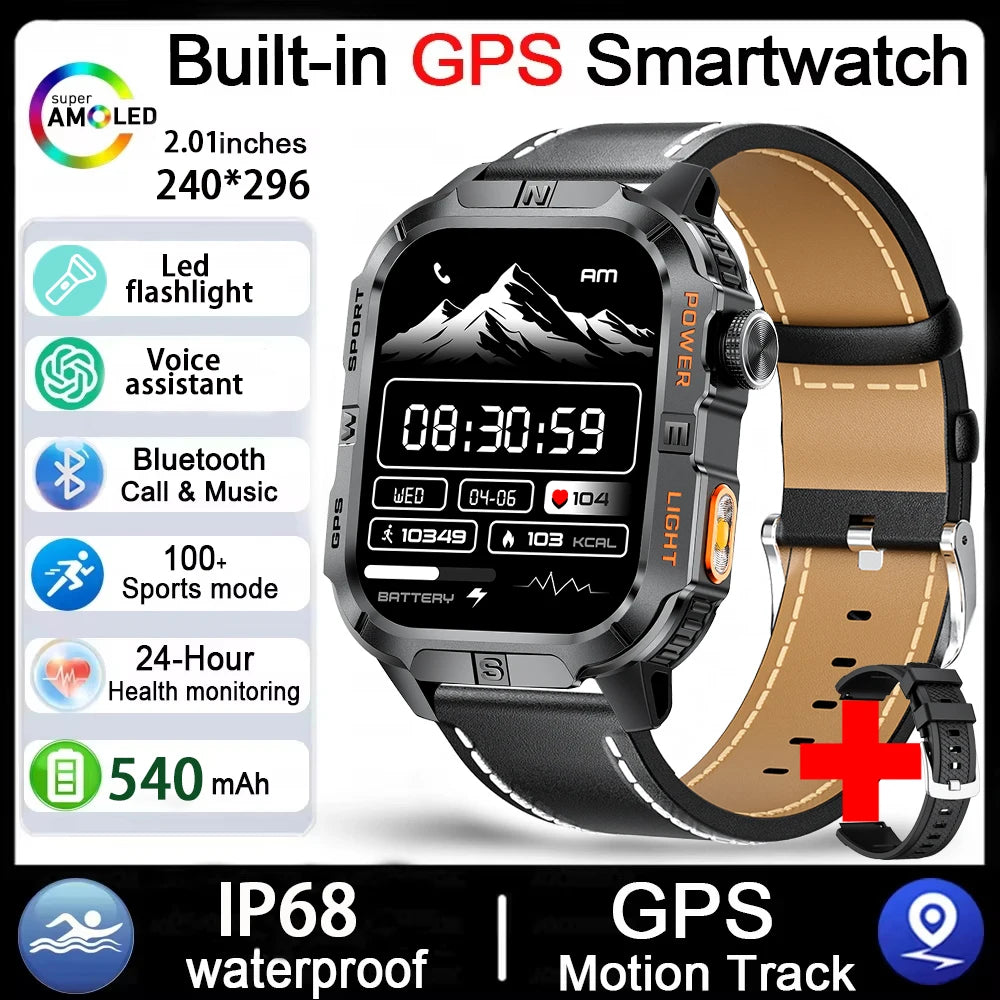 Military GPS Smartwatch – Outdoor Tactical Edition