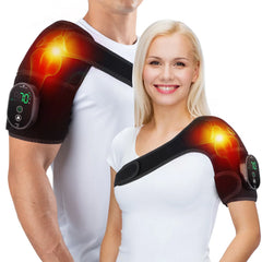 Heated Shoulder Massager Belt – Smart Vibration Therapy